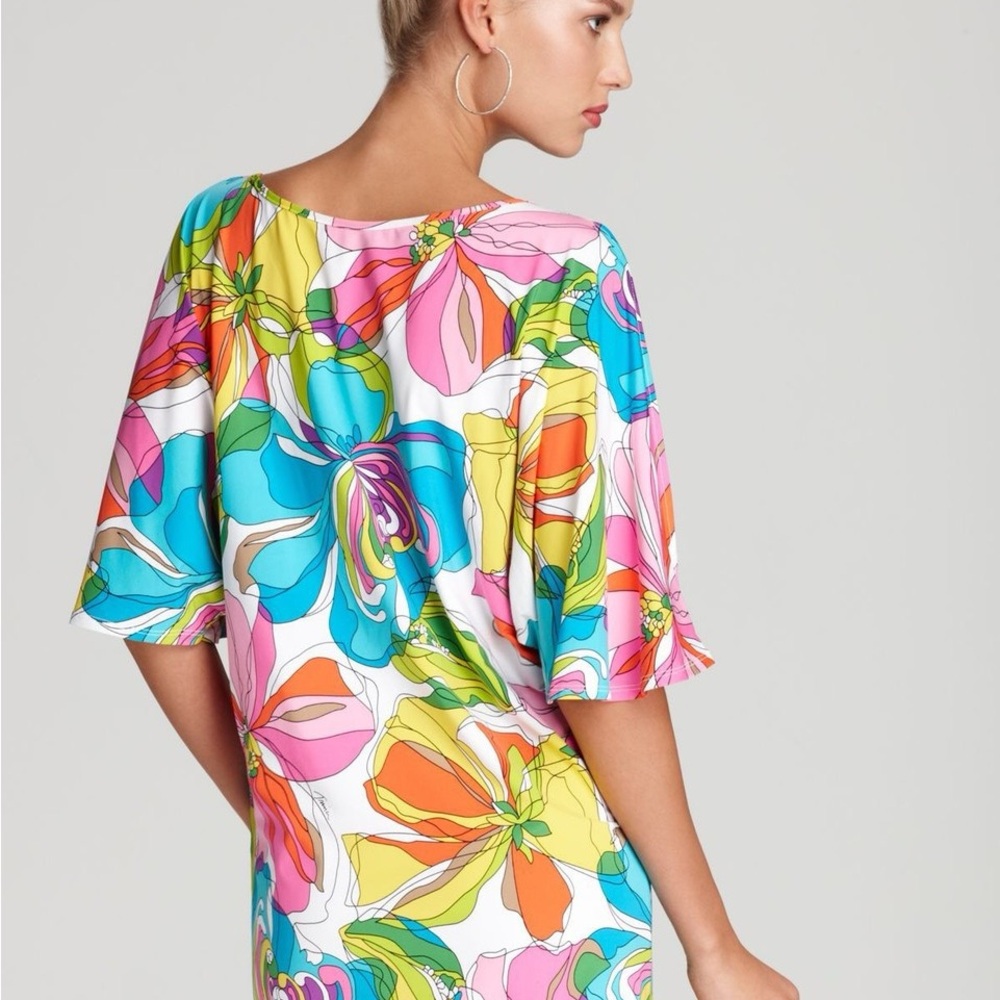 Trina Turk Tropical Rainbow Flower Swim CoverUp Dress